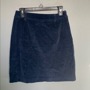Liz Claiborne Liz Sport Size 6 Navy Corduroy Cotton Skirt prep office classic